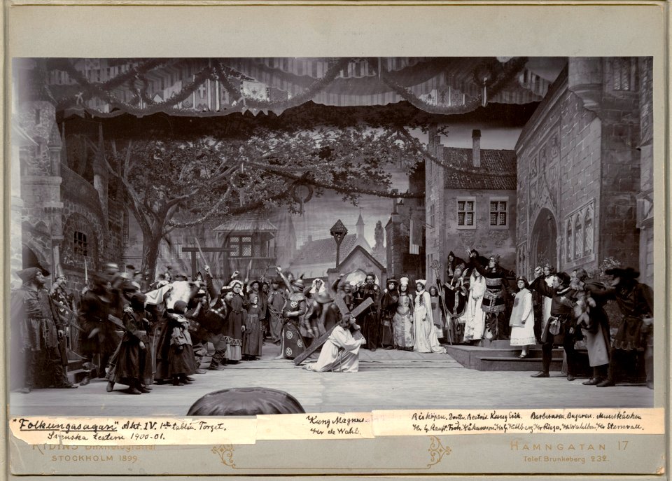 Folkungasagan, Svenska teatern 1901. Föreställningsbild - SMV - H12 050