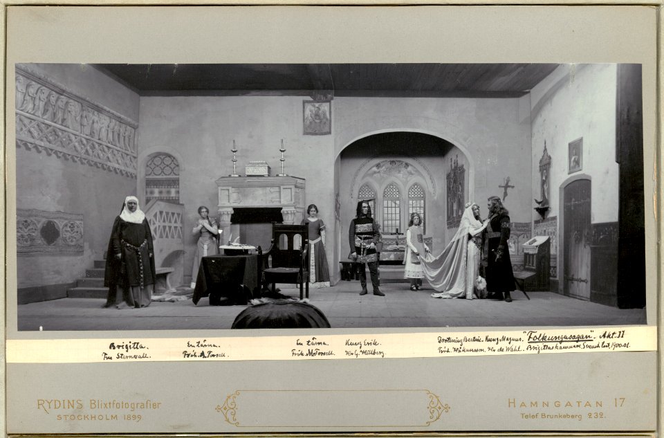 Folkungasagan, Svenska teatern 1901. Föreställningsbild - SMV - H12 048