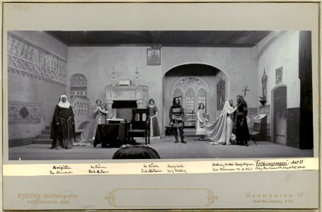 Folkungasagan, Svenska teatern 1901. Föreställningsbild - SMV - H12 048
