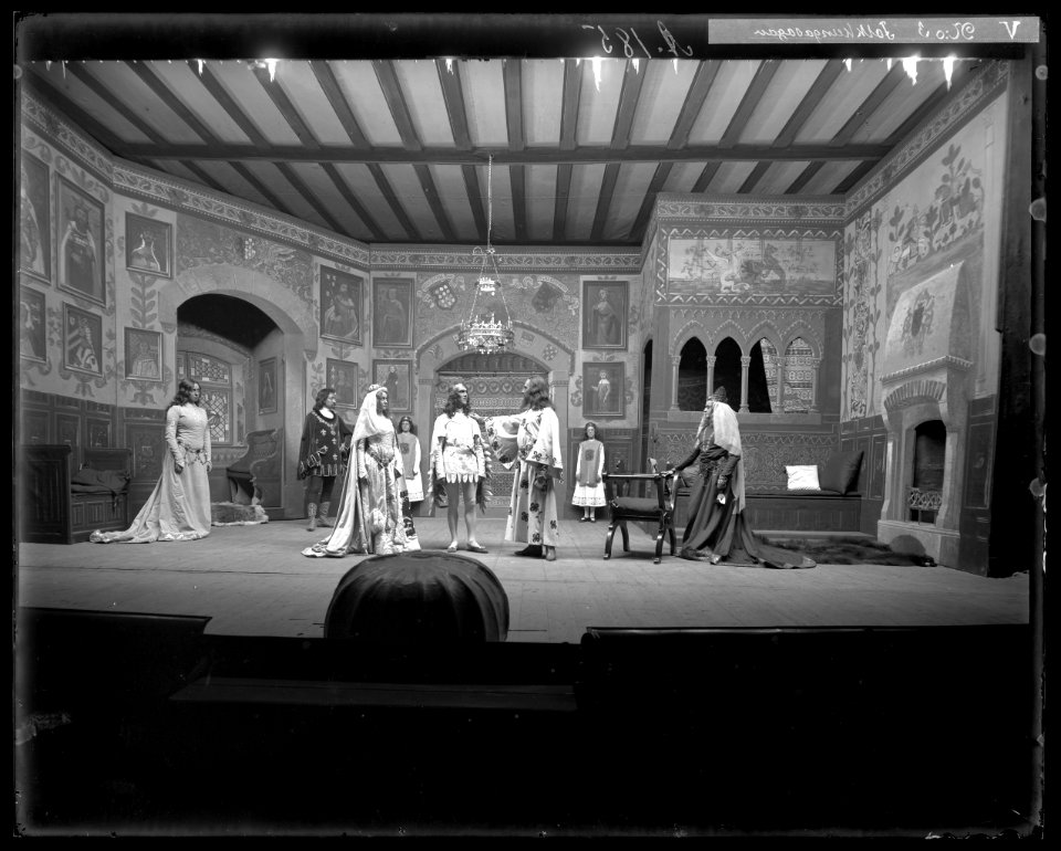 Folkungasagan, Svenska teatern 1901. Föreställningsbild - SMV - SvT091