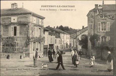 Fontenoy-le-Château, Entrée de Fontenoy, Grande Rue (n° 1) CP 4445 PsurR