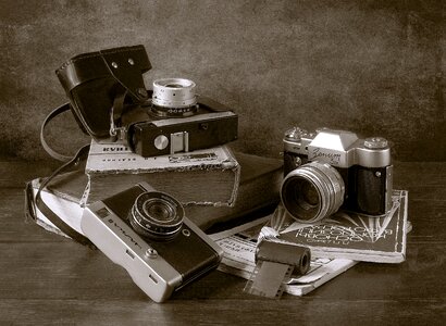 Books film still life photo