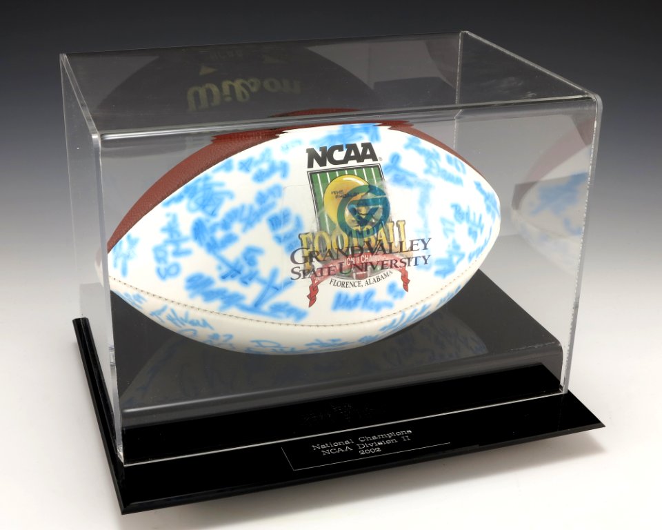 Football signed by 2002 GVSU team (2007.9.33)