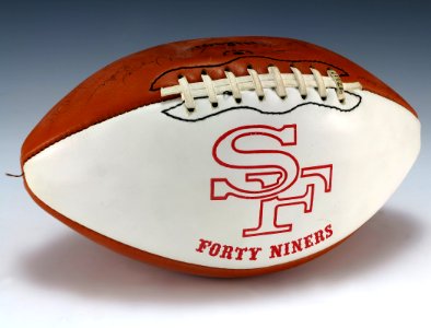 Football signed by 1975 San Francisco 49ers (1987.567.1) photo