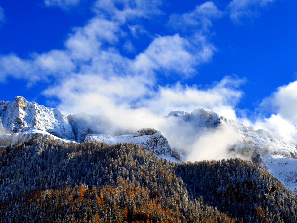 Dolomites high mountains mood photo