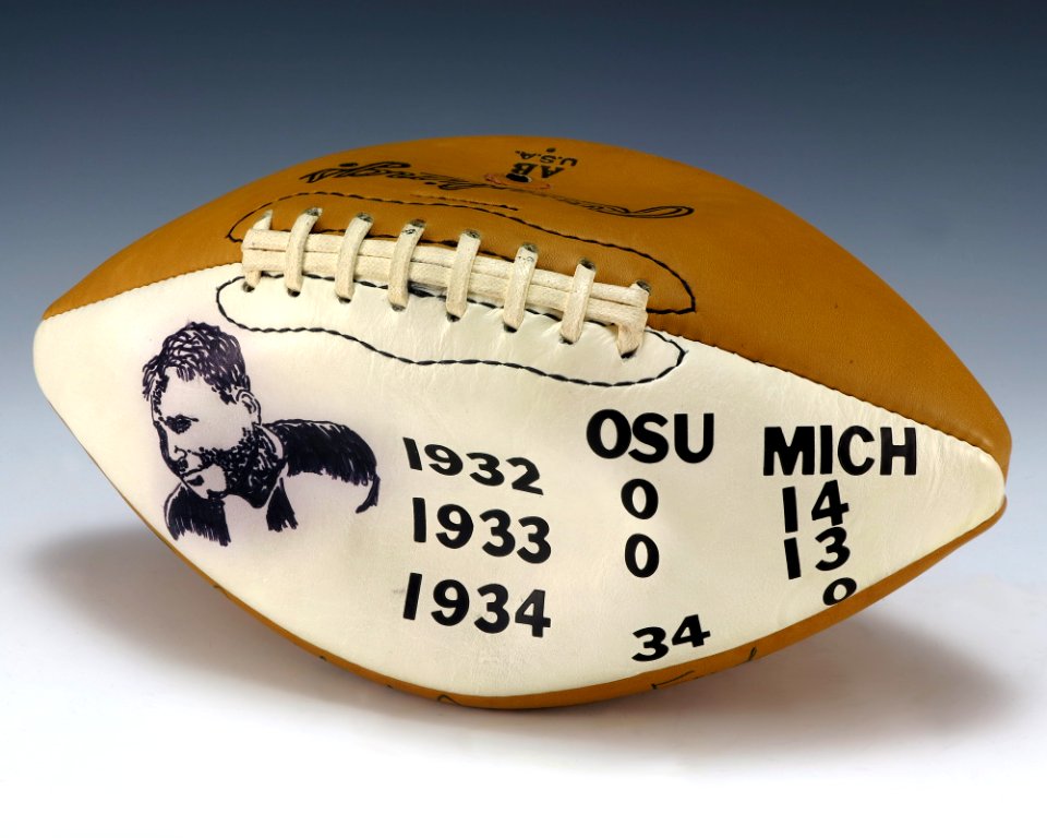 Football signed to Gerald R. Ford from Woody Hayes (1988.233)