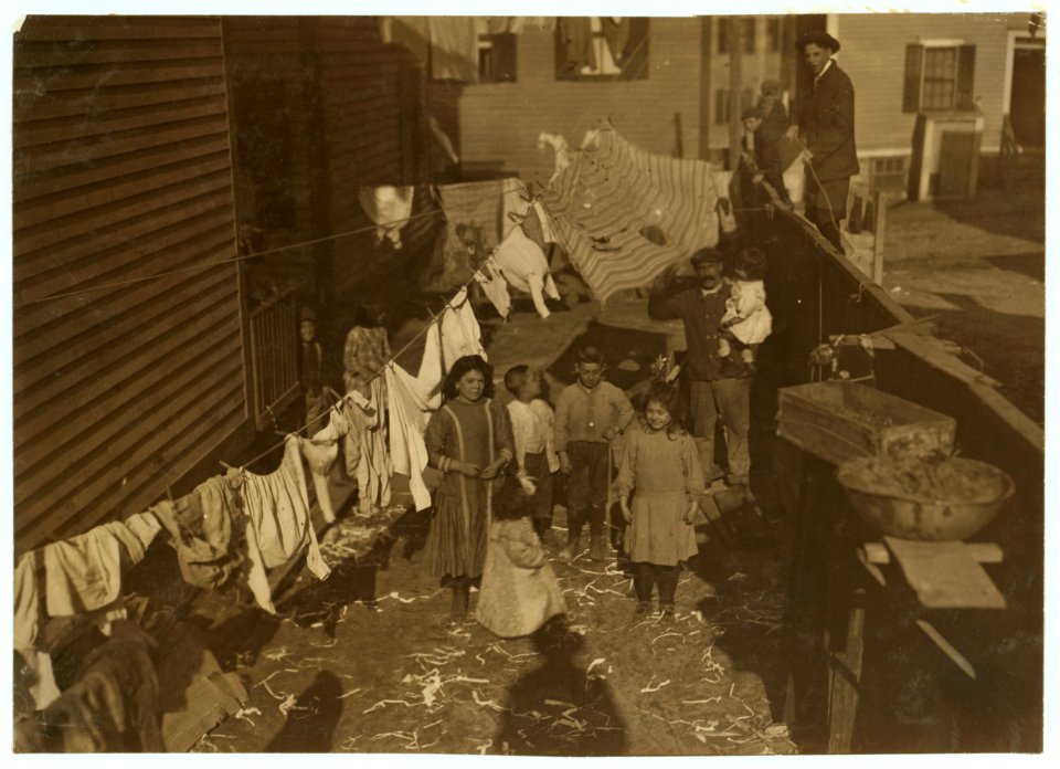 For Child Welfare Exhibit 1912-13.) Housing conditions, Rear of Republican St. Providence, Nov. 23, 1912 LOC cph.3b33436