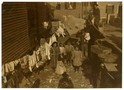 For Child Welfare Exhibit 1912-13.) Housing conditions, Rear of Republican St. Providence, Nov. 23, 1912 LOC cph.3b33436