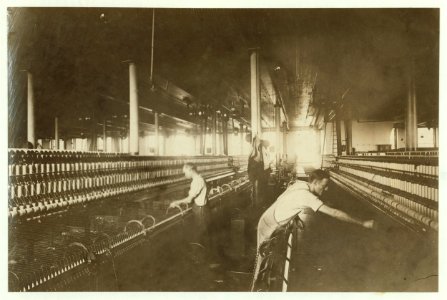 For Child Welfare Exhibit 1912-13.) View in Mule Room, Lonsdale Cotton Mills, Lonsdale, R.I. Nov. 22-12 LOC nclc.02700