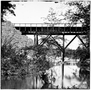 Footbridge across old town creek