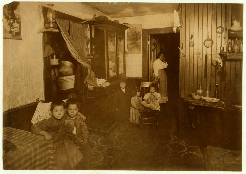 For Child Welfare Exhibit 1912-13.) Crowded Italian home, 46 Crary St., Providence, R.I. Nov 26, 1912. Property owned by wealthy family LOC cph.3a21311