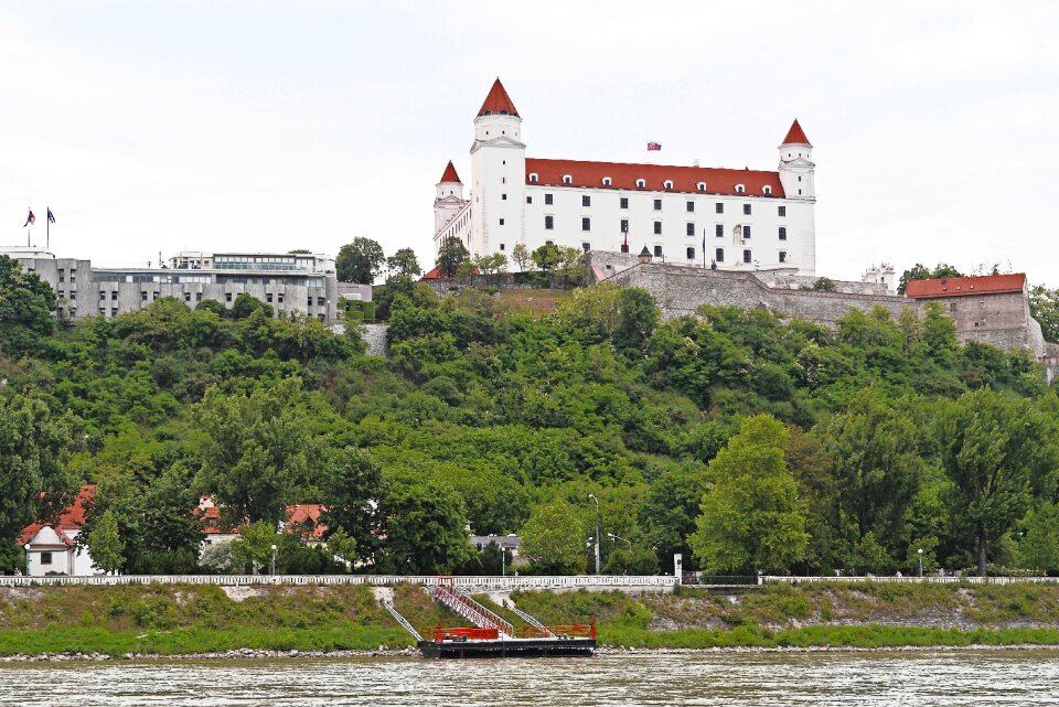 Government buildings slope danube photo