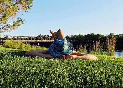 Napping summer park