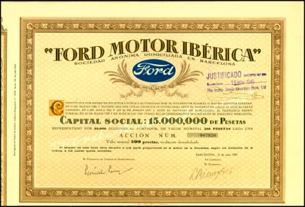 Ford Motor Iberica 1929