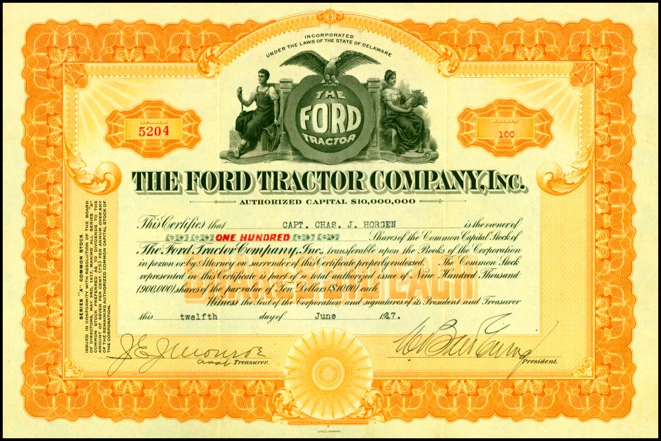 Ford Tractor Company 1917