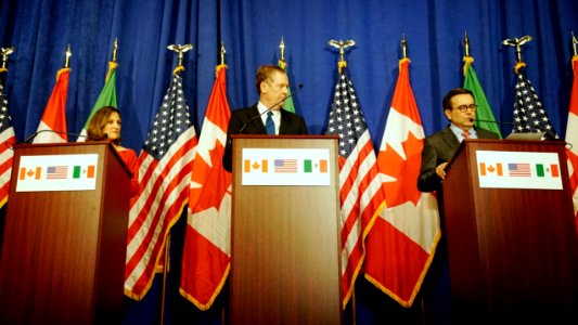 Foreign Minister Freeland, U.S. Trade Representative Lighthizer and Mexican Ministry of Economy Guajardo Participate in the Fourth Round of NAFTA Negotiations - 37069009084