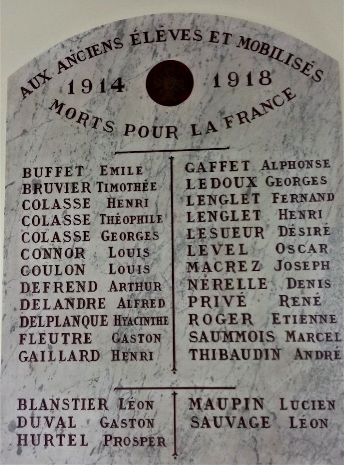 Forest-Montiers, 14-18, anciens élèves