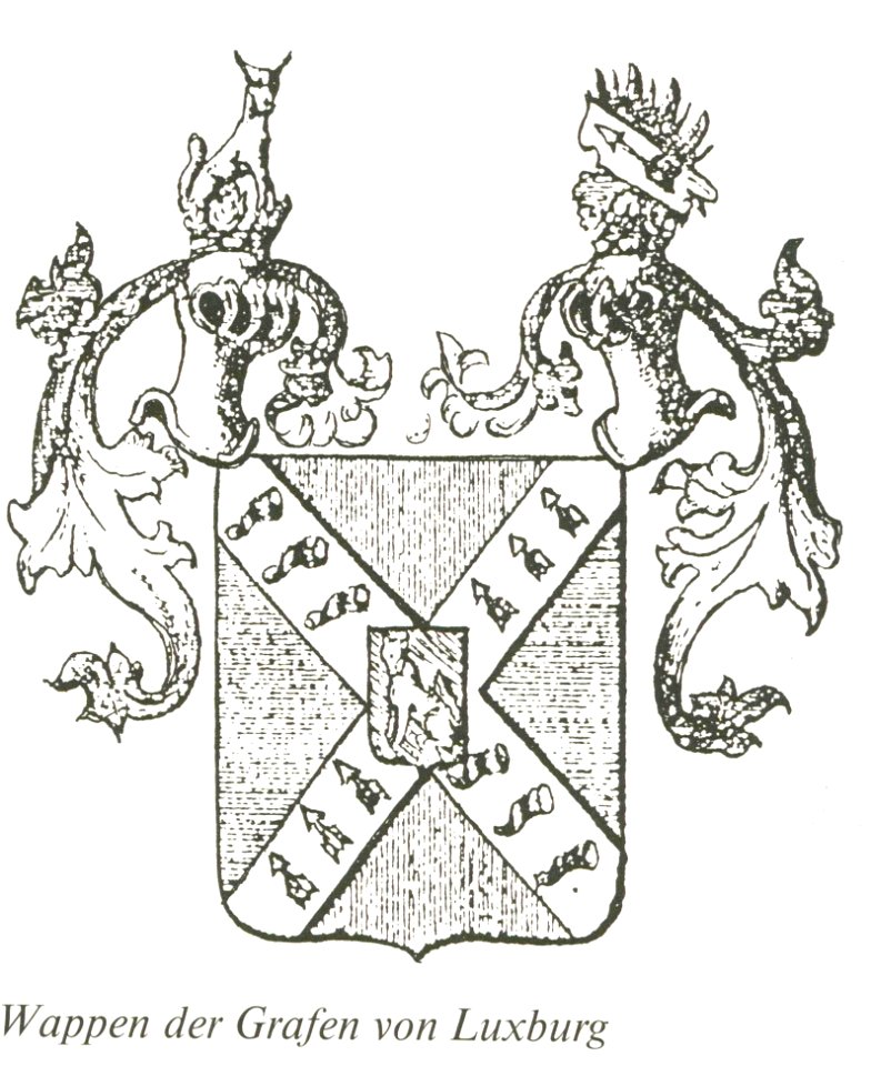 Grabado Antiguo del escudo Graf von Luxburg