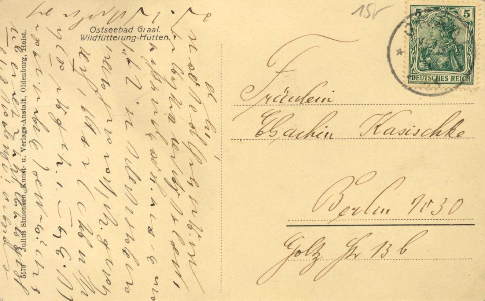 Graal-Müritz, Mecklenburg-Vorpommern - Wildfütterungshütten (back) (Zeno Ansichtskarten)