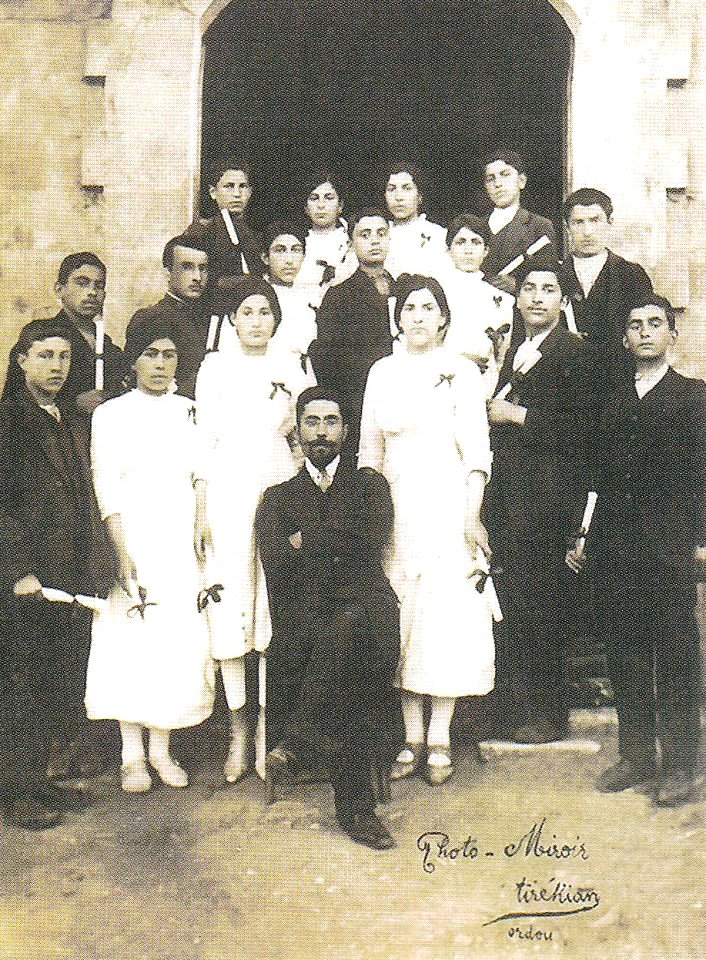 Graduates of the Movsesian National co-educational Armenian school Ordu 1912 Aram Manougian