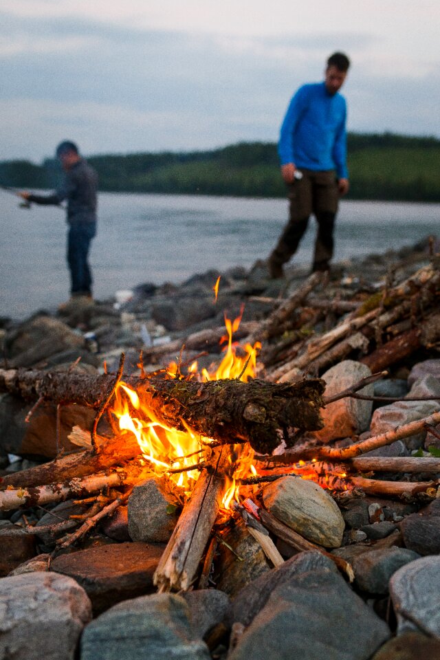Coast rock bonfire