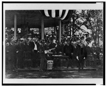 Graduation Day at Annapolis - Cadet receiving his diploma from President Theodore Roosevelt LCCN2001695578