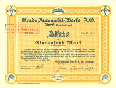 Grade-Automobil-Werke AG 1923