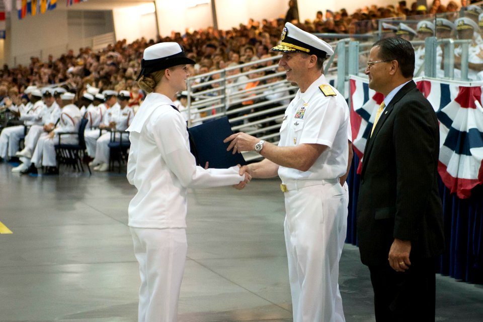 Graduation ceremony at Recruit Training Command 150605-N-AT895-398