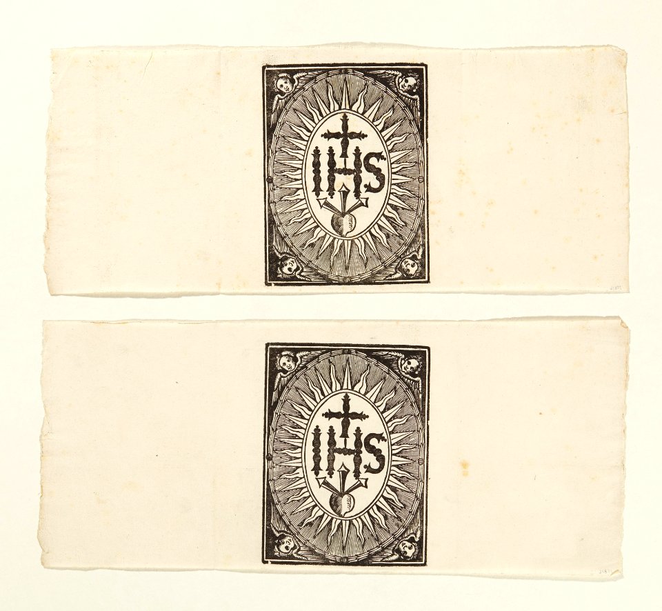 Grafik med IHS i sol - Skoklosters slott - 98099
