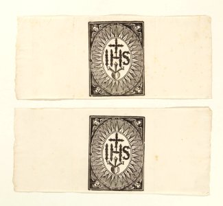 Grafik med IHS i sol - Skoklosters slott - 98099