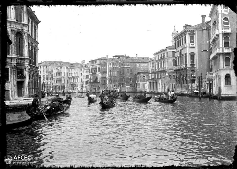 Gran Canal de Venècia amb góndoles navegant