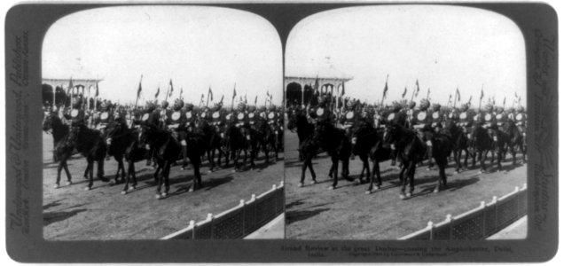Grand review at the great Durbar-passing the Amphitheatre, Delhi, India LCCN89716053