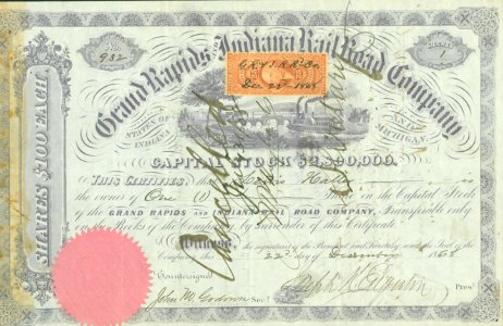 Grand Rapids and Indiana RR 1868