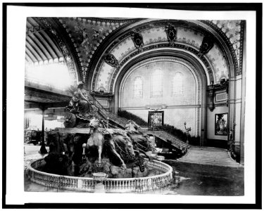 Grand Vestibule and Fountain Bartholdi in the Gallery of Machines, Paris Exposition, 1889 LCCN92520548