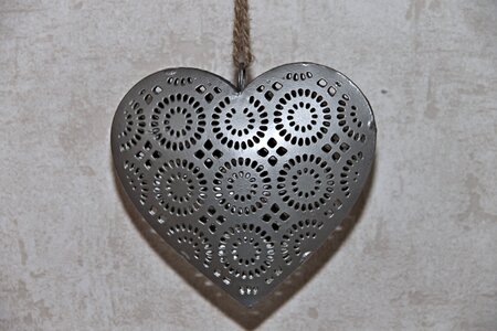 Metallic heart shaped arts crafts