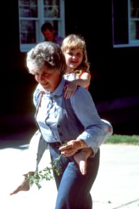 Grandmother and granddaughter