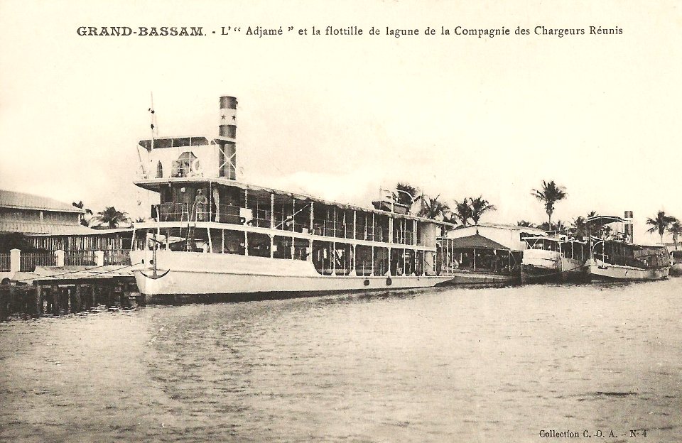 Grand-Bassam-L'Adjamé et la flotille de lagune de la Compagnie des Chargeurs Réunis
