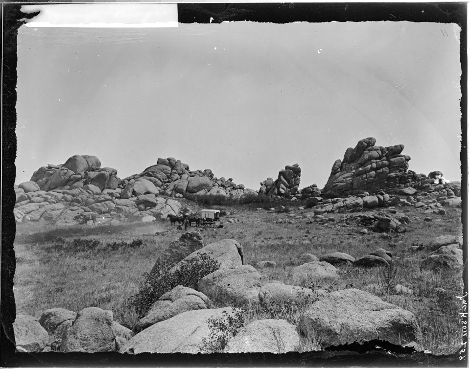 Granite ridges near the eastern base of Laramie Peak, Albany County, Wyoming. - NARA - 516868