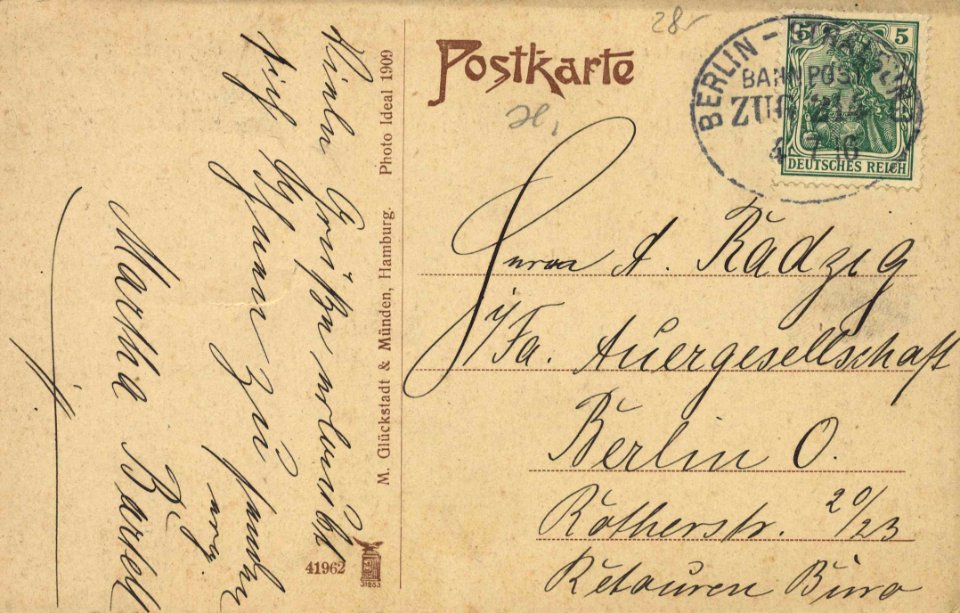 Gransee, Brandenburg - Ruppiner Tor (3) (back) (Zeno Ansichtskarten)