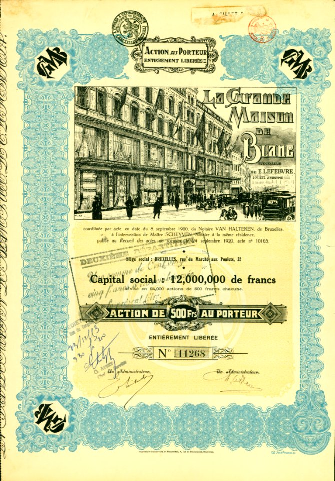Grande Maison de Blanc 1920