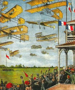 Grande semaine de l'aviation parade affiche couleur