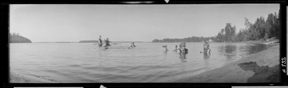 Grandmother Lucille Price in her bathing suit and bathing shoes, Wisconsin LCCN2017656429