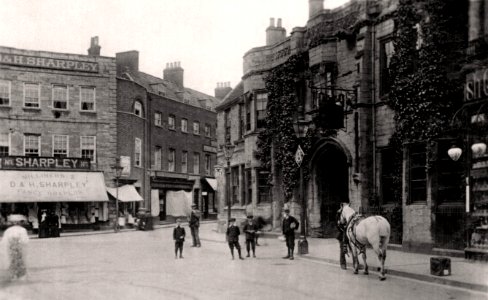 Grantham, Lincolnshire, England. Angel and Royal Hotel and Sharpleys, pre-WW1