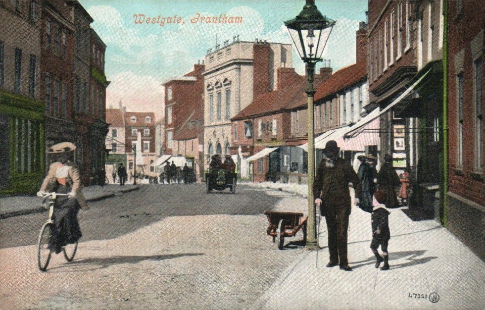 Grantham, Lincolnshire, England. Westgate c. 1906
