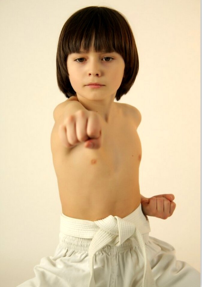 Model young karate