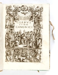 Graverat titelblad till Kanonisk rätt - Skoklosters slott - 93238