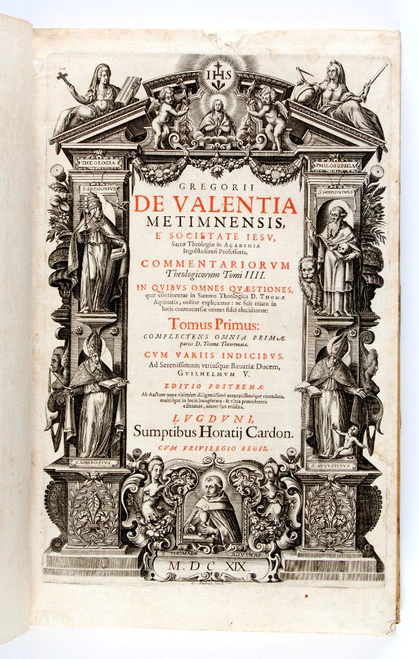 Graverat titelblad till bok om teologi, från 1619 - Skoklosters slott - 93190