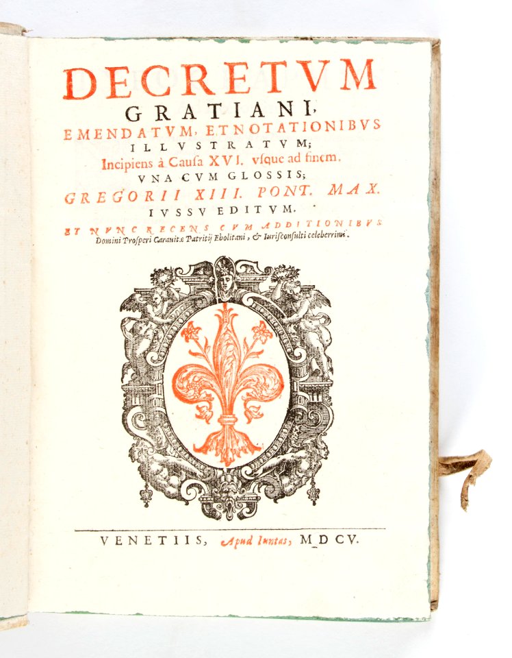 Graverat titelblad till Kanonisk rätt. från 1605 - Skoklosters slott - 93239