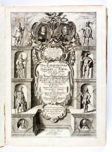 Graverat titelblad, ...Newe Landesbeschreibung der zwei Hertzogthümer... - Skoklosters slott - 93253