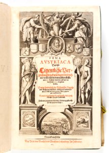 Graverat titelblad, 1627, Fama avstriaca... - Skoklosters slott - 93352
